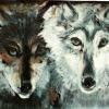 Two Wolves - Oils on Metal
Â© Kathryn A. Barnes, artist