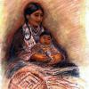 Mother and Child with a Basket - Conte pastel
Â© Kathryn A. Barnes, artist